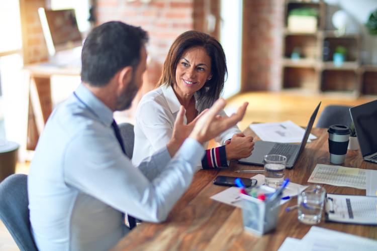 Businesswoman developing her business A smiling business woman is developing her business